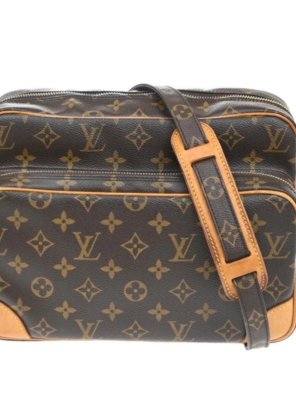 LOUIS VUITTON Nile Crossbody Shoulder Bag Monogram Leather Brown
